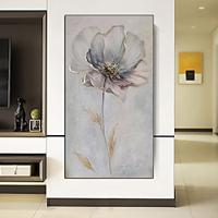 Hand Painted Wall Art Flower Picture Oil Painting foil flower oil painting Frameless New Design Canvas Aesthetic painting Room Decor Modern Home Paintings Lightinthebox