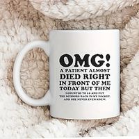 Unique Nurse  Doctor Gift - 'OMG! A Patient Almost Died Right In Front Of Me Today' Coffee Mug - Funny  Sarcastic Mug - Perfect Gift For Doctors  Nurses - 11OZ330ml for restaurantscafes Lightinthebox - thumbnail