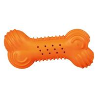 Trixie Rustling Bone Dog Toy - Orange - 11CM