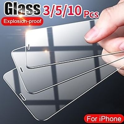 NEW 10Pcs5 Pcs3Pcs 9H HD Full Cover Protective Glass Film For iPhone 15 15 Pro 15 Plus 15 Pro Max For iPhone 14 14 Pro 14 Plus 14 Pro Max For iPhone 13 13 Pro 13 Pro Max 13 Mini 12 Lightinthebox