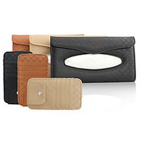Genuine Leather Car Visor Tissue Holder with CD Holder Multi-Functional CD Organizer Visor Tissue Box Bag Card Slot for Car amp; Truck miniinthebox - thumbnail