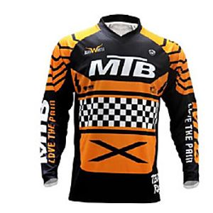 CAWANFLY Men's Long Sleeve Cycling Jersey Summer Black  Yellow Bike Top Mountain Bike MTB Road Bike Cycling Quick Dry Sports Clothing Apparel  Micro-elastic Lightinthebox