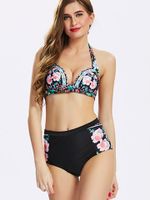 Plus Size Women Sexy Floral Bikini