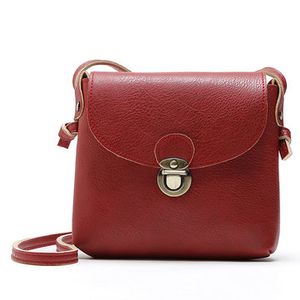 Women Vintage Mini Solid Crossbody Bags Concise Phone Bags