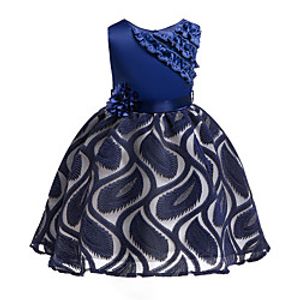 Kids Little Girls' Dress Solid Colored A Line Dress Casual Daily Bow Purple Dusty Blue Red Midi Sleeveless Casual Princess Dresses Summer Regular Fit 3-10 Years miniinthebox