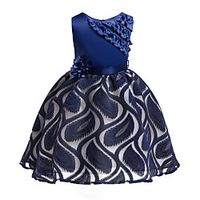 Kids Little Girls' Dress Solid Colored A Line Dress Casual Daily Bow Purple Dusty Blue Red Midi Sleeveless Casual Princess Dresses Summer Regular Fit 3-10 Years miniinthebox - thumbnail