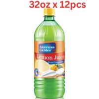 American Garden Lemon Juice, Pet 12 x 32 oz