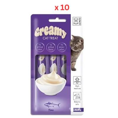 M-Pets Creamy Treats For Cats Tuna 4x15g (60g) Pack Of 10