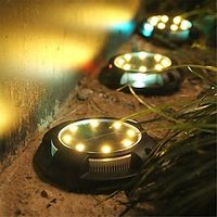 LED Solar Ground Light Outdoor Waterproof Garden Decoration Light Landscape Lawn Pathway Stairs Buried Deck Lights 12 LEDs miniinthebox - thumbnail