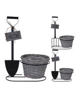 Homesmiths Flower Basket on Metal Stand Assorted 1 Piece Homesmiths Flower Basket on Metal Stand Assorted 1 Piece