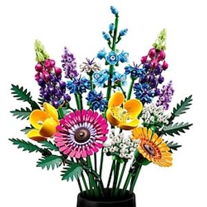 Eternal Bouquet Of Flowers Valentine's Day Gift For Girls Building Block Toys Valentine's Day for Girls Lightinthebox