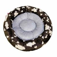 Coco Kindi Pizza Style Pet Bed Fur For Dogs & Cats Leopard Pattern - Size 1
