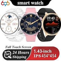 696 MX16 Smart Watch 1.43 inch Smartwatch Fitness Running Watch Bluetooth Pedometer Call Reminder Sleep Tracker Compatible with Android iOS Women Men Hands-Free Calls Message Reminder Custom Watch Lightinthebox - thumbnail