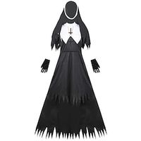 The Nun Zombie Cosplay Costume Masquerade Adults' Women's Cosplay Party  Evening Halloween Carnival Masquerade Easy Halloween Costumes Lightinthebox - thumbnail