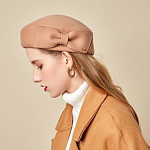 Women's Bucket Hat Party Wedding Special Occasion Bow Bow Wine Black Hat  Red  Fall  Winter  Spring  Holiday Lightinthebox