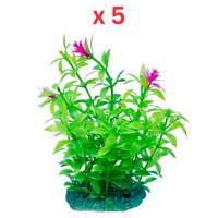 Aquarium Plastic Plant - M415-W7XH13 Cm Pack Of 5