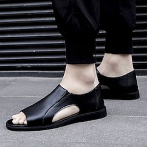 Men's Sandals Gladiator Sandals Roman Sandals Comfort Sandals Casual Roman Shoes Beach Nappa Leather Summer miniinthebox