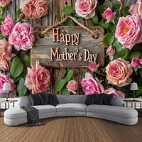 Happy Mother's Day Wall Tapestry Art Decorative Blanket Curtain Hanging Family Bedroom Living Room Decoration Lightinthebox