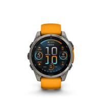 Garmin Fenix 8 Smartwatch 47 mm AMOLED sapphire titanium with spark orange/graphite silicone band (0100290411)