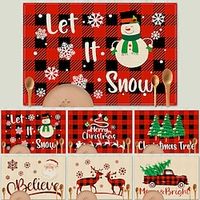 Christmas Meal Mat Nordic Style Household Cup Mat Insulated Bowl and Plate Mat Hollowed out Western Meal Mat Cross Border Table Mat miniinthebox - thumbnail
