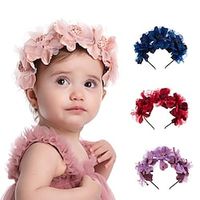 Kids Baby Girls' Creative Simulation Color Flowers Children's Headband Spring Travel Seaside Vacation Children's Baby Hair Accessories miniinthebox - thumbnail