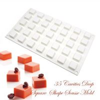 35 Deep Square Shape Silicone Cake Fondant Mold Mousse Mould Chocolate Cookies Mold
