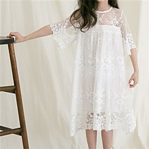 big girls dress summer princess party frocks lace embroidery white for teens girl 4 6 8 10 11 12 14 yrs children clothing 210810 Lightinthebox