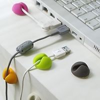 6pcs Cable Winder Organizer Cable Clip Desk Tidy Organiser Wire Cord USB Charger Cord Holder Organizer Holder Secure Table Random Color miniinthebox - thumbnail