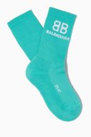 Jacquard BB Tennis Socks in Ribbed Cotton