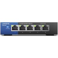 Linksys 5 Port Unmanaged Gigabit Ethernet Switch - LGS105-ME-RTL, Black Color - thumbnail