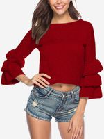 Casual Solid Color Women Sweaters