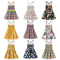 Kids Girls' Dress Floral Sleeveless Party Casual Fashion Adorable Daily Cotton Summer Spring 2-12 Years Multicolor Lightinthebox