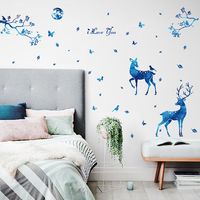 Creative Elk Self adhesive Bedroom Living Room Sticker Wall Art Home Decor