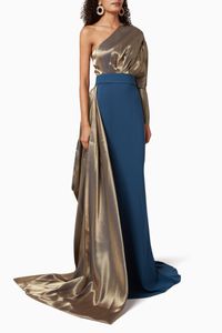 One Shoulder Train Gown