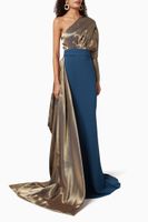 One Shoulder Train Gown - thumbnail