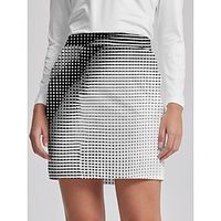 Women's Tennis Skirts Golf Skirts Black White Sun Protection Tennis Clothing Color Gradient Ladies Golf Attire Clothes Outfits Wear Apparel miniinthebox