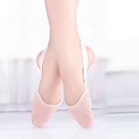 Women's Ballet Shoes Belly Dance Practice Trainning Dance Shoes Simple Style Flat Heel leather Beige Elastic Band / Indoor / Performance miniinthebox - thumbnail