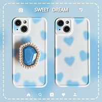 Phone Case For Apple Classic Series iPhone 13 Pro Max 12 11 X XR XS Max Bumper Frame with Stand Shockproof Heart TPU Lightinthebox - thumbnail