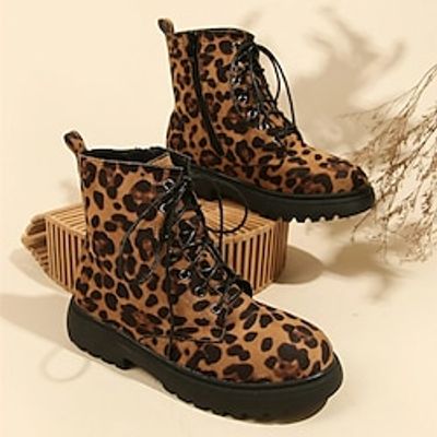 Women's Boots Plus Size Outdoor Daily Leopard Booties Ankle Boots Winter Zipper Flat Heel Round Toe Casual Comfort Minimalism PU Zipper Yellow Blue Purple miniinthebox Women's Boots Plus Size Outdoor Daily Leopard Booties Ankle Boots Winter Zipper Flat Heel Round Toe Casual Comfort Minimalism PU Zipper Yellow Blue Purple miniinthebox