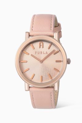 Minimal Shape Leather Quartz Watch, 32mm