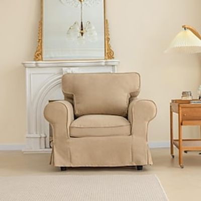 Ektorp Chair Cover with Cushion Cover, Replacement IKEA Ektorp Armchair Cover 1 Seat Couch Slipcover for Dogs, Replacement Sofa Furniture Protector miniinthebox