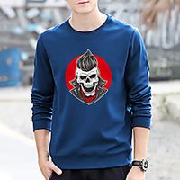 Unisex Pullover Cartoon Print Casual Casual Hoodies Sweatshirts  Blue Yellow Khaki Lightinthebox - thumbnail