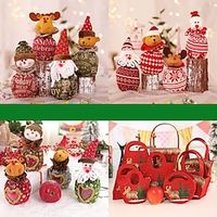 Christmas Apple Bags Staghorn Plaid Gift Bags Christmas Eve Small Gift Candy Bags. miniinthebox - thumbnail