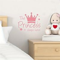 1pc Princess Crown Wall Sticker Self Adhesive Peel Stick Decal For Home Bedroom Living Room Decor Crown Wall Art For Girls 12.6x11in miniinthebox - thumbnail