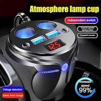 Dual USB Car Cigarette Lighter Splitter 22.5W Socket Splitter Cup Lighter Car Accessories Holder Charger Cigarette B6N0 Lightinthebox - thumbnail