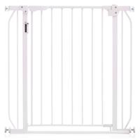 Baby Safe - Metal Safety LED Gate With 20cm x 2 Extension - White BS_CM_LMG20WH2