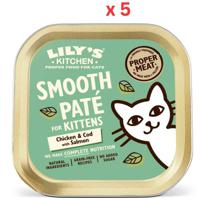 Lily's Kitchen Chicken Cod & Salmon Pate Kitten Wet Food 85G Pack Of 5