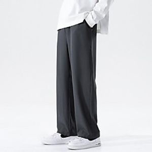 Men's Simple Chino Breathable Casual Daily Chinos Sweatpants Pants Solid Color Full Length Black Green Light gray Dark Gray Lightinthebox