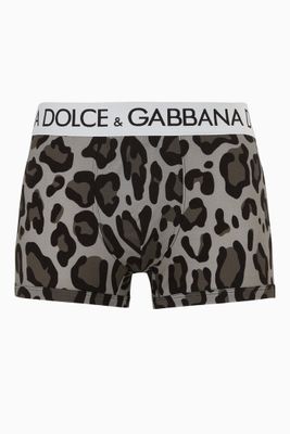 Boxers in Leopard-print Two-way Stretch Cotton Boxers in Leopard-print Two-way Stretch Cotton