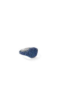 Mini Pavé Sapphire Pinky Ring